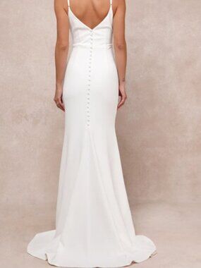 NWT Lulus Feeling of Forever White Mermaid Maxi Dress - Size Medium